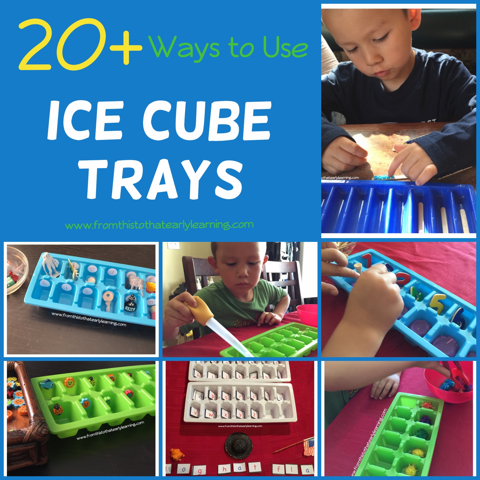This ice tray from the dollar store that's cubes are different